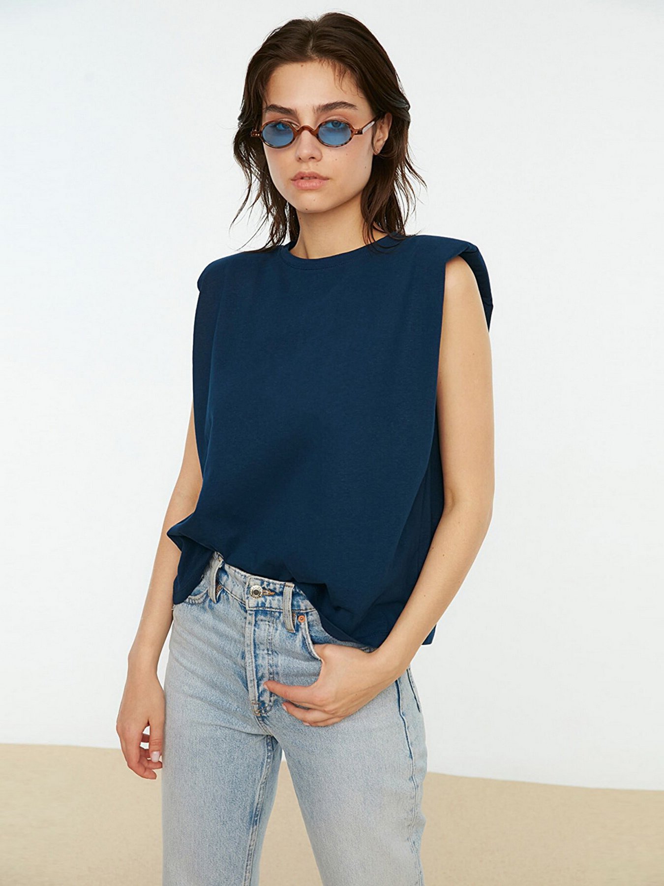 Футболка Trendyol модель TWOSS20TS0866/Lacivert Фото