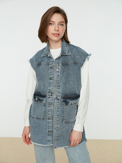 Жилет Trendyol модель TCTSS22YE0031/Indigo Фото