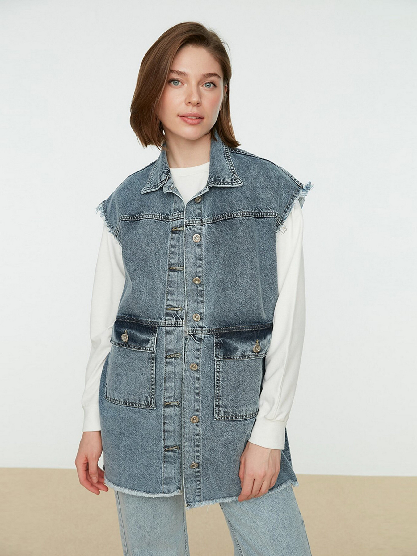 Жилет Trendyol модель TCTSS22YE0031/Indigo Фото