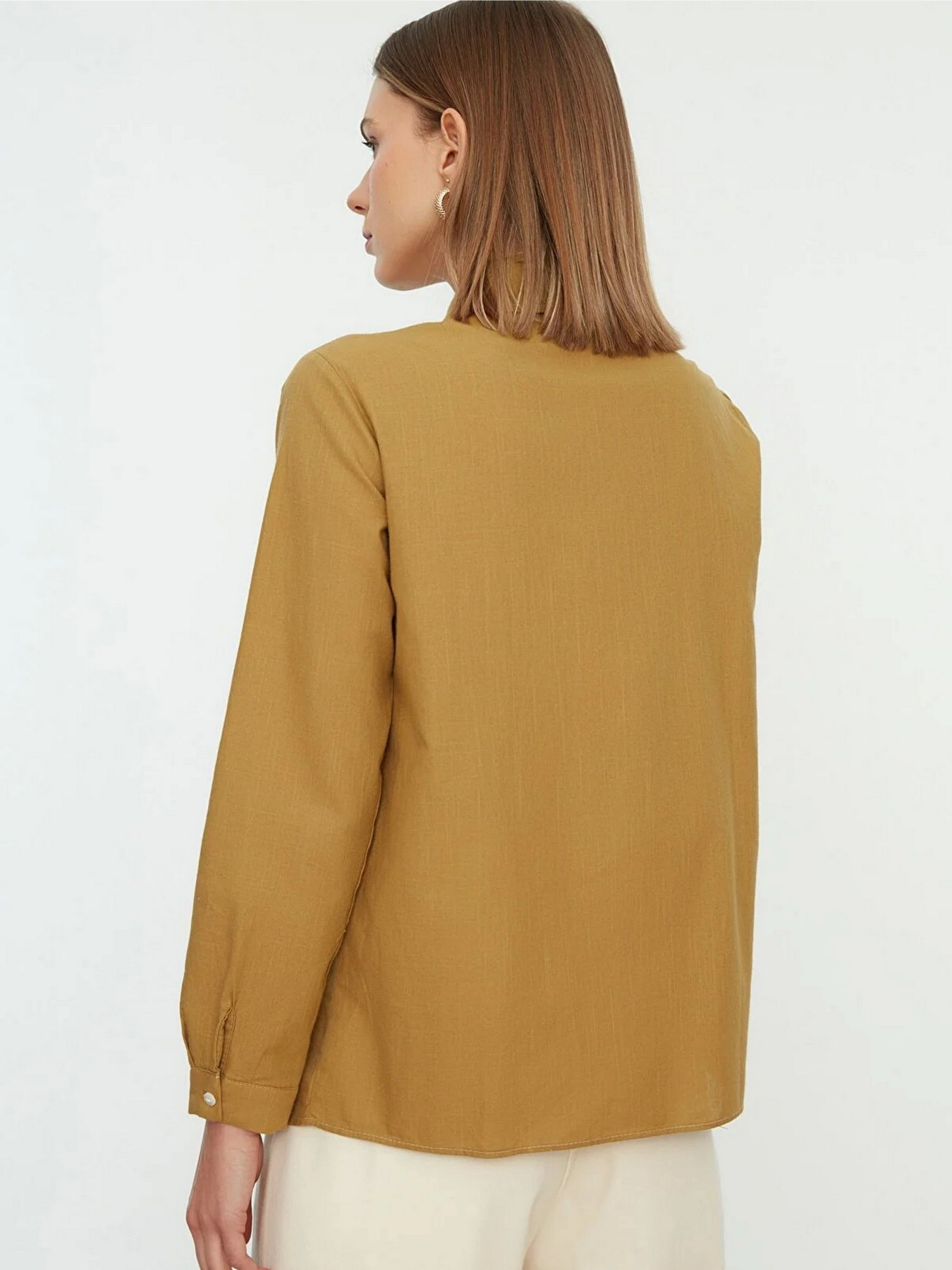 Рубашка Trendyol модель TWOSS22GO0187/Kahverengi Фото