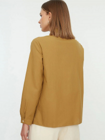 Рубашка повседневная Trendyol модель TWOSS22GO0187/Kahverengi Рубашка повседневная Trendyol модель TWOSS22GO0187/Kahverengi Фото