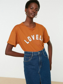 Футболки и поло Trendyol модель TWOSS22TS0957/Kahverengi Фото