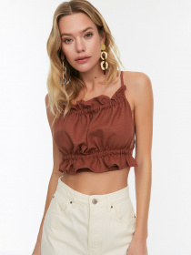 Топ Trendyol модель TBESS21BZ0757/Kahverengi Фото