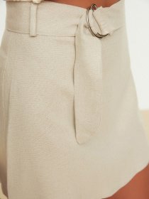 Спідниця міні Trendyol модель TBESS21ET0124/Bej Фото