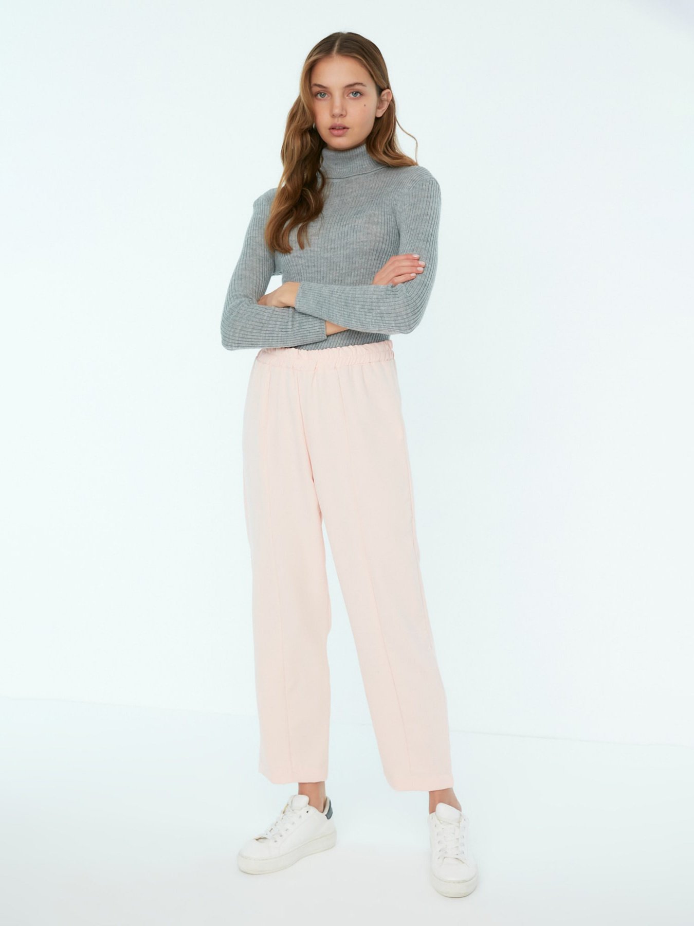 Штани повсякденні Trendyol модель TCTSS21PL0570/Pudra Фото