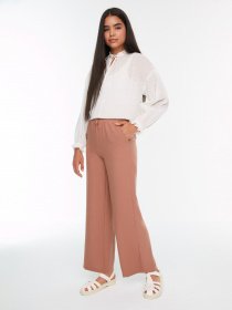 Штани палаццо Trendyol модель TCTSS22PL0050/Kahverengi Фото