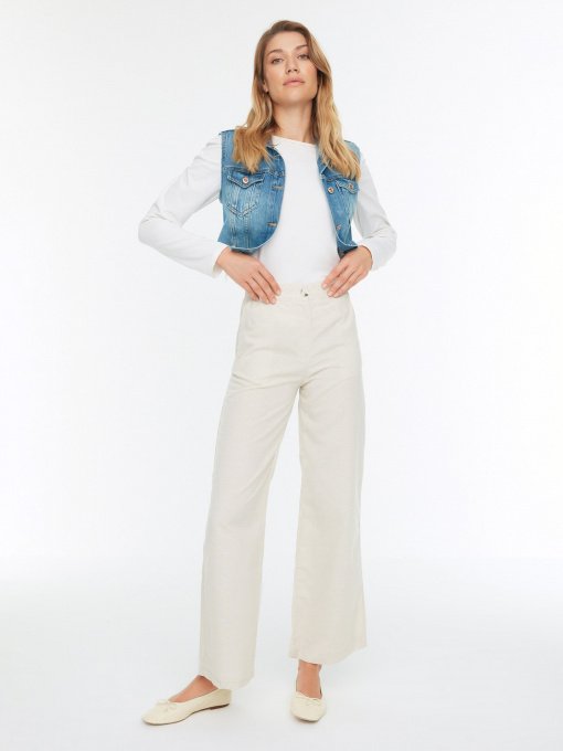 Брюки повседневные Trendyol модель TCTSS22TP00005/Bej Фото