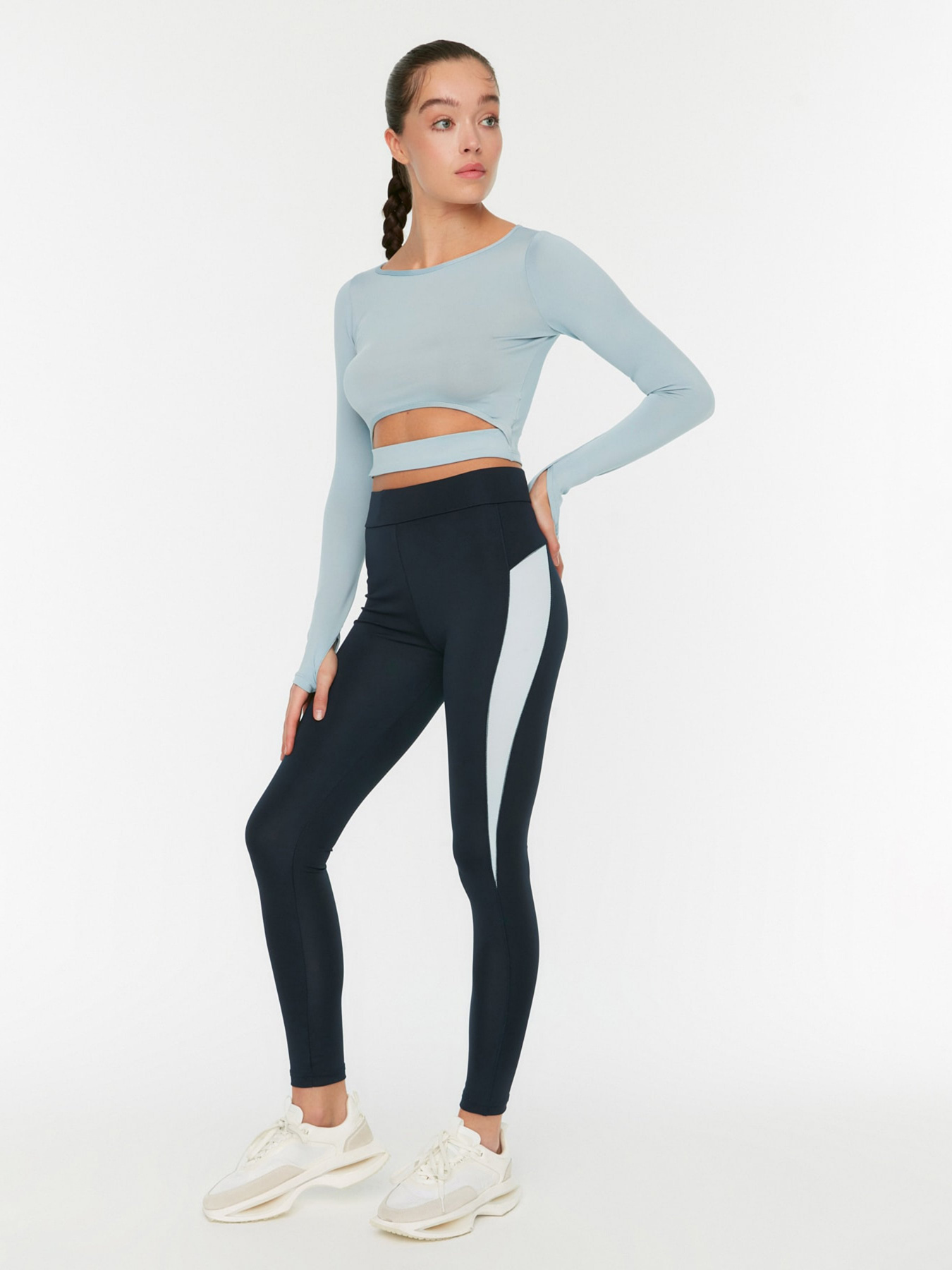 Спортивні леггінси Trendyol модель TWOAW20TA0061/Lacivert Фото