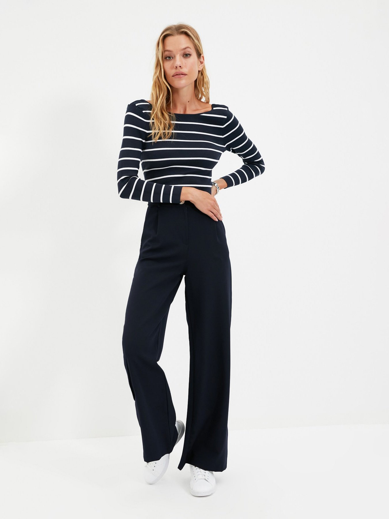 Штани палаццо Trendyol модель TWOSS20PL0010/Lacivert Фото