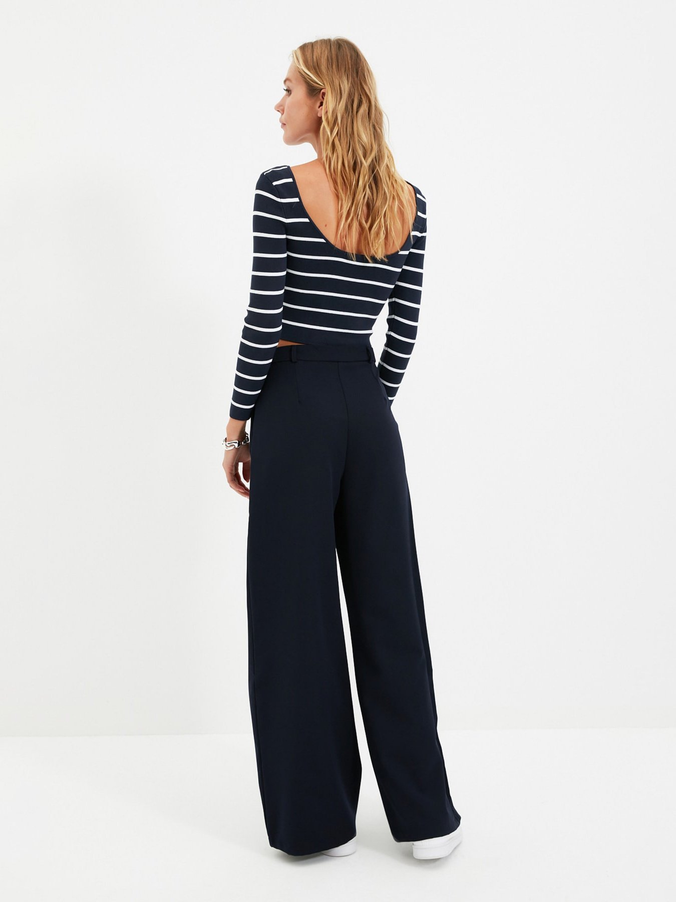 Штани палаццо Trendyol модель TWOSS20PL0010/Lacivert Фото