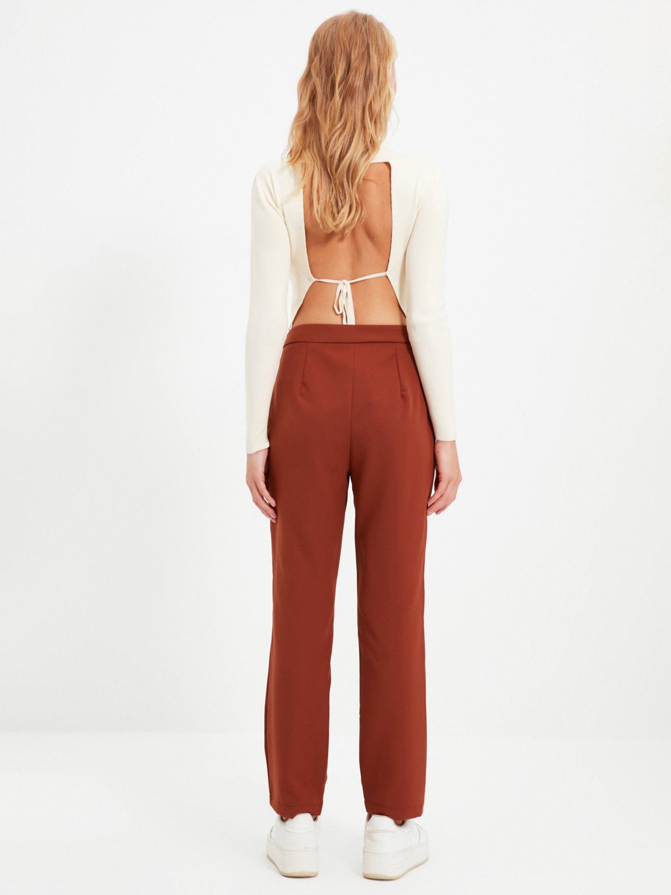 Повсякденні штани Trendyol модель TWOSS20PL0075/Kahverengi Фото