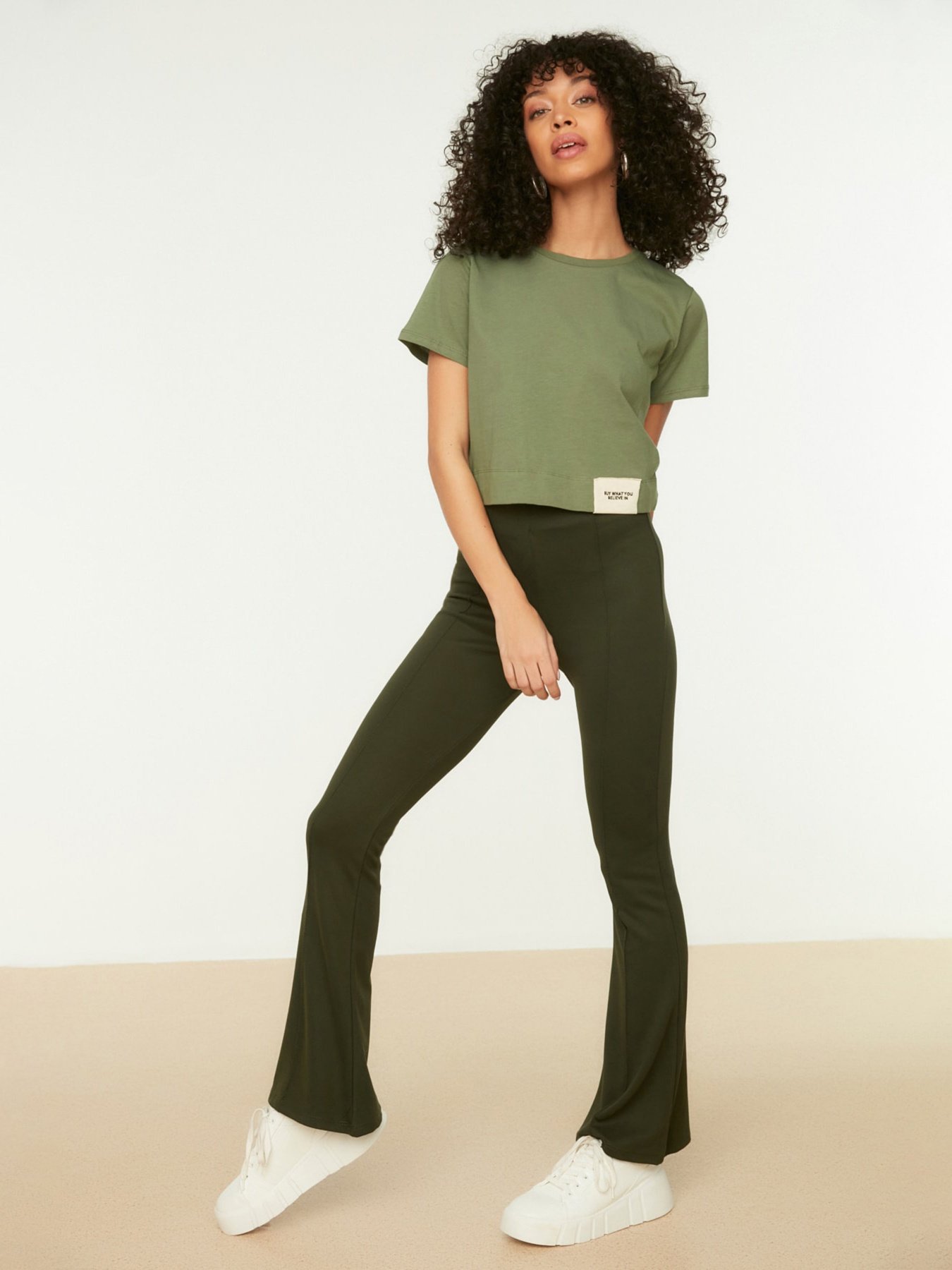 Штани повсякденні Trendyol модель TWOSS20PL0342/Haki Фото