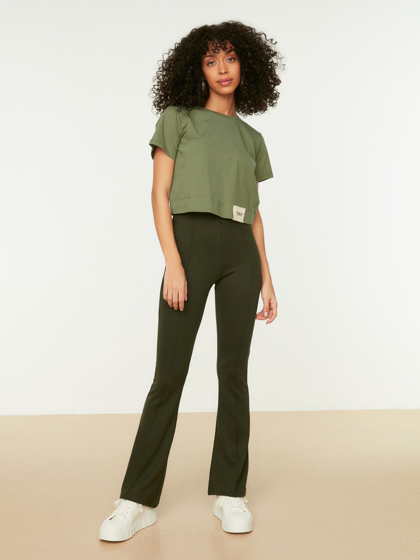 Штани повсякденні Trendyol модель TWOSS20PL0342/Haki Фото