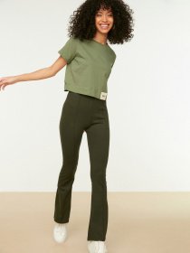 Повсякденні штани Trendyol модель TWOSS20PL0342/Haki Фото