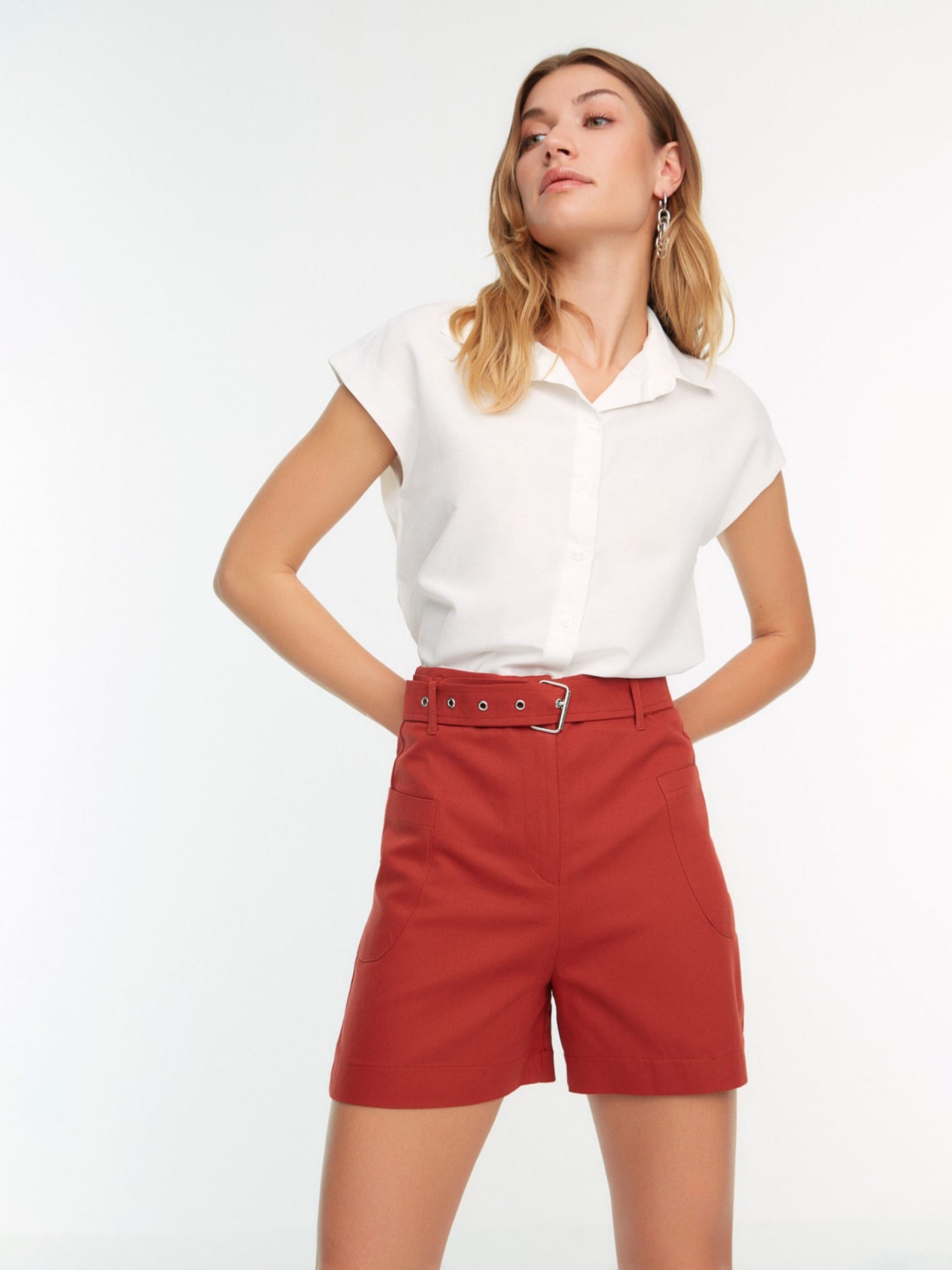 Шорти Trendyol модель TWOSS20SR0126/Acik Kahverengi Фото