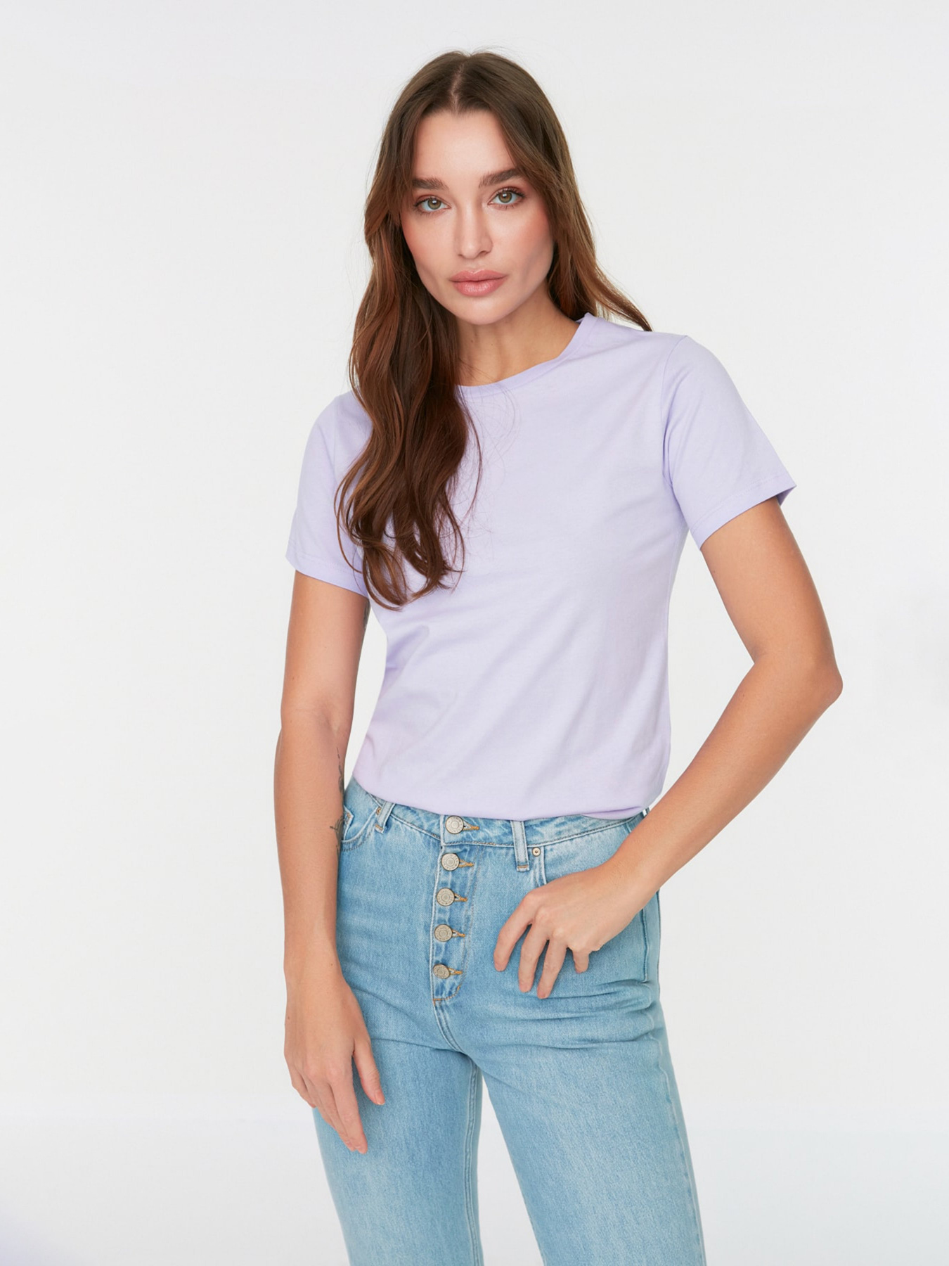 Футболка Trendyol модель TWOSS20TS0133/Lila Фото