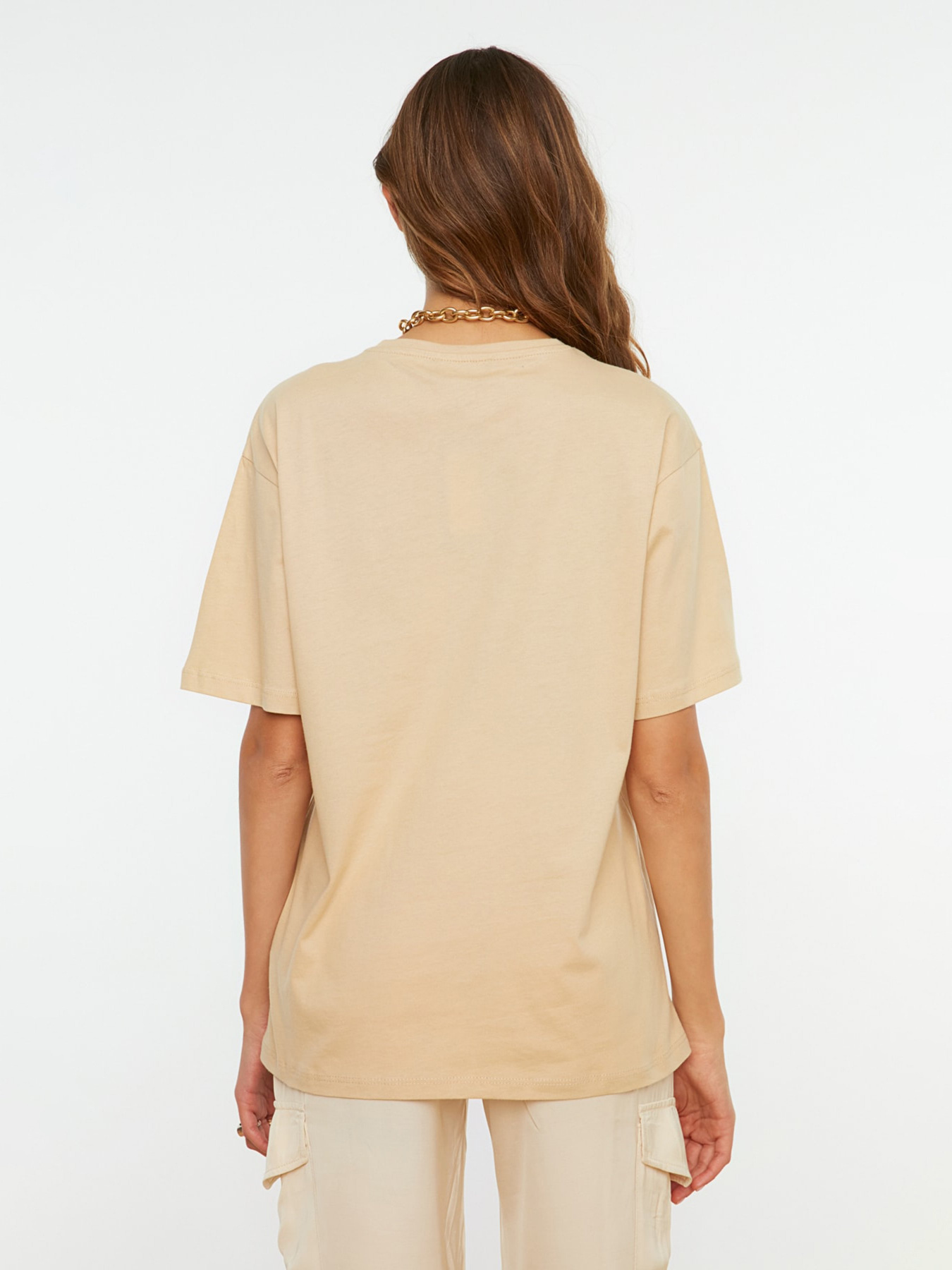 Футболка Trendyol модель TWOSS20TS0134/Bej Фото