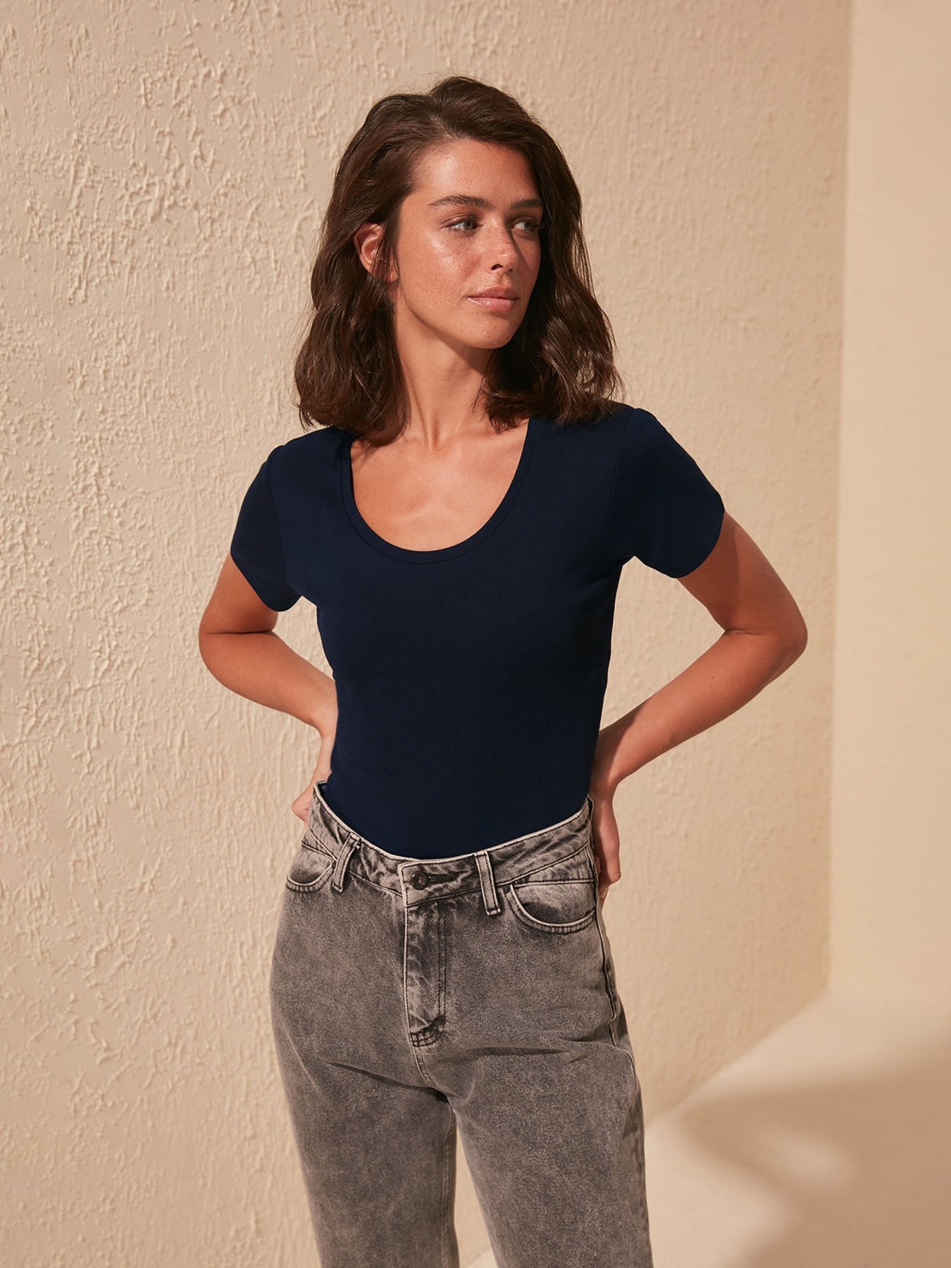 Футболка Trendyol модель TWOSS20TS0138/Lacivert Фото