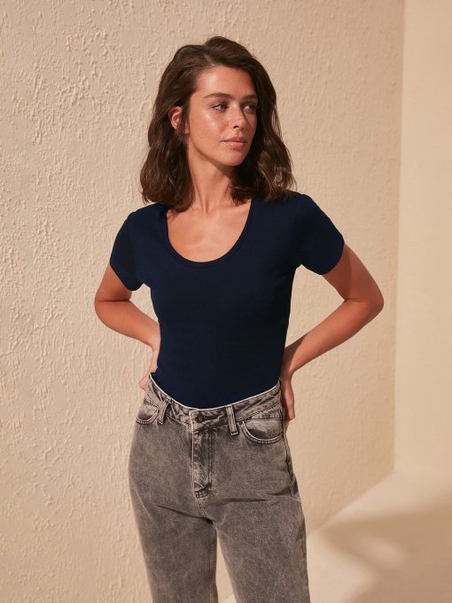 Футболка Trendyol модель TWOSS20TS0138/Lacivert Фото