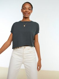 Футболка Trendyol модель TWOSS20TS1257/Antrasit Фото