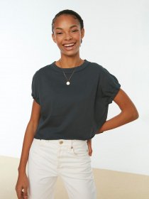 Футболка Trendyol модель TWOSS20TS1257/Antrasit Фото