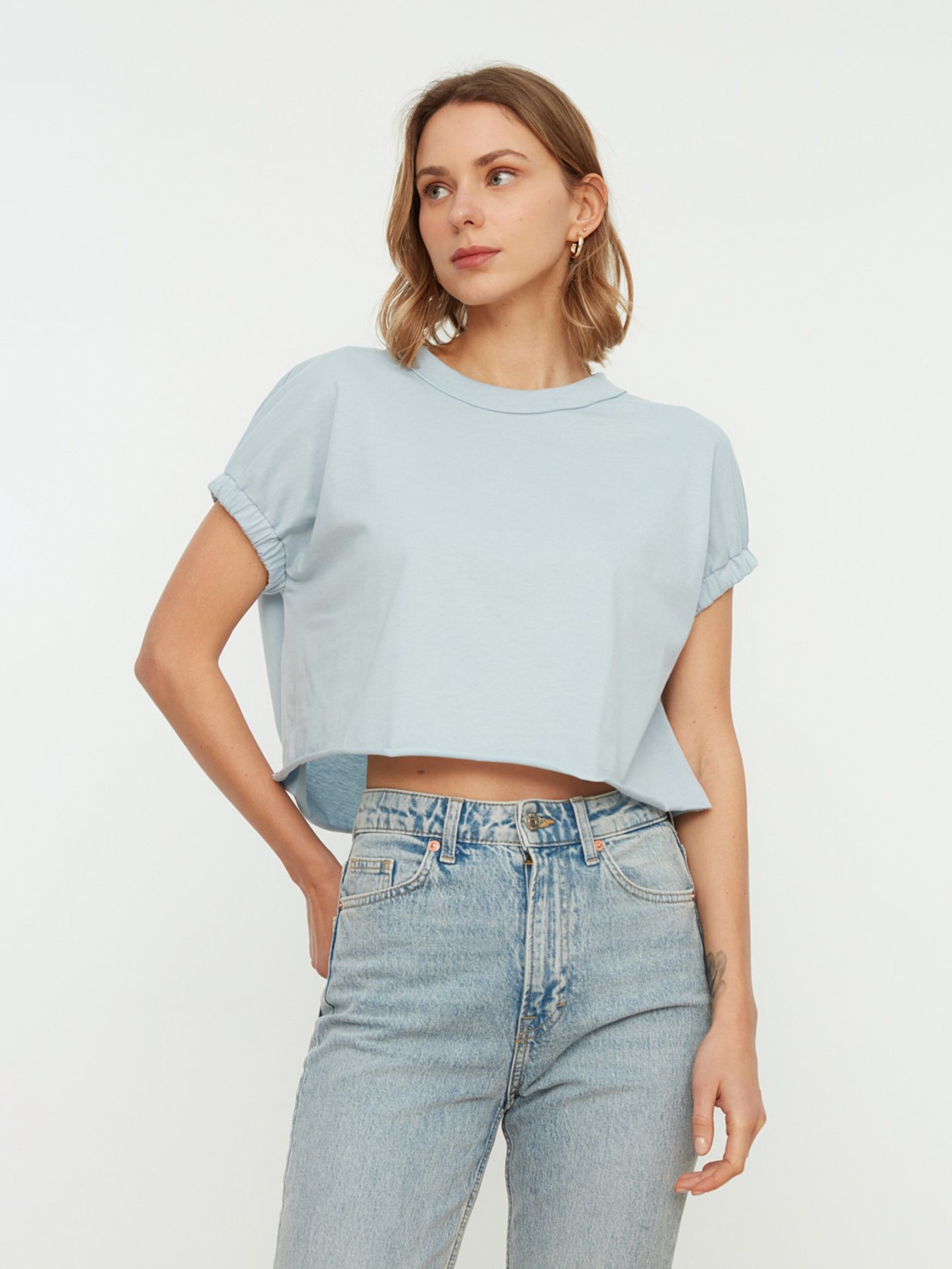 Футболка Trendyol модель TWOSS20TS1257/Mavi Фото