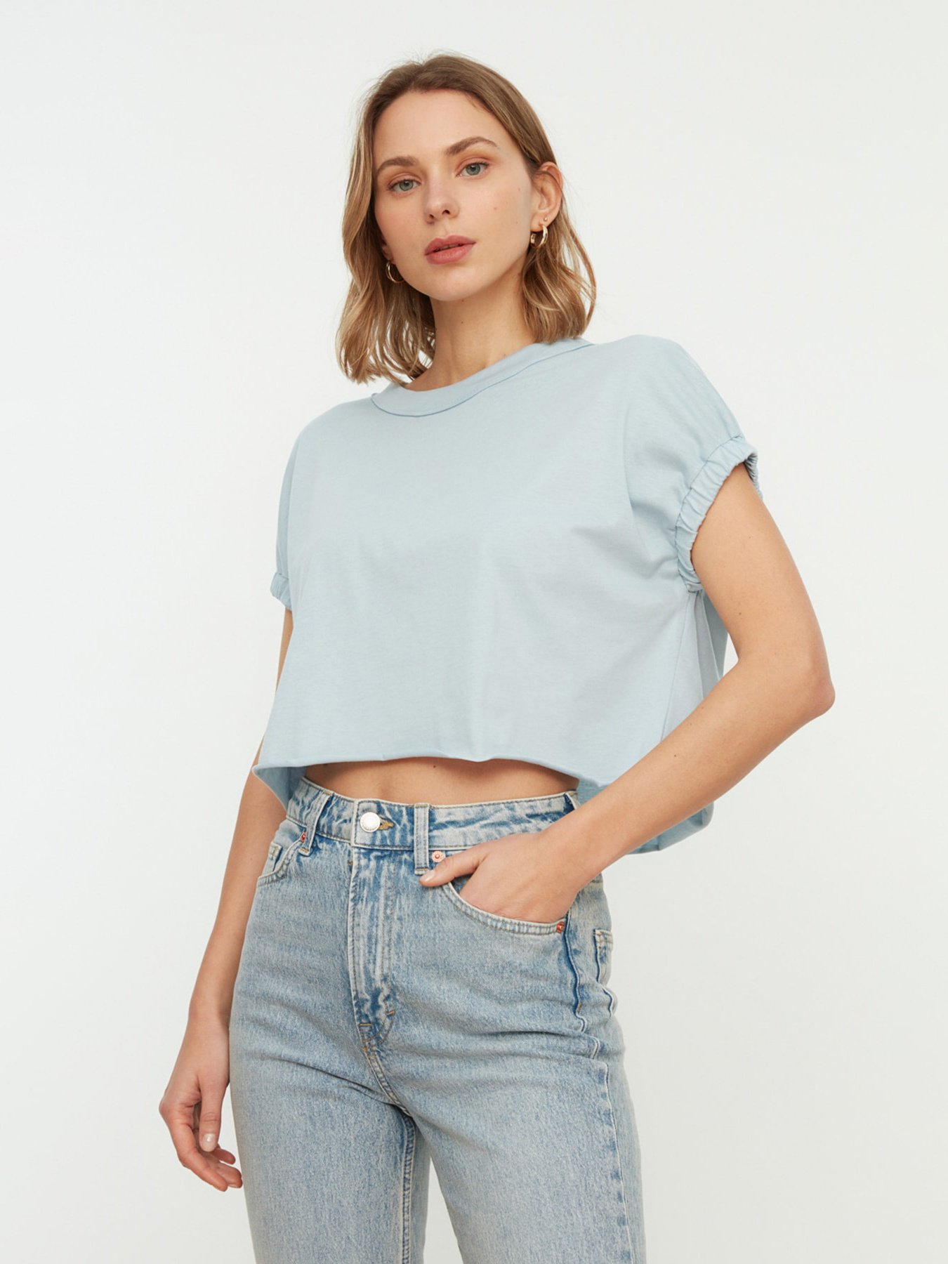 Футболка Trendyol модель TWOSS20TS1257/Mavi Фото