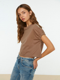 Футболка Trendyol модель TWOSS20TS1257/Vizon Фото