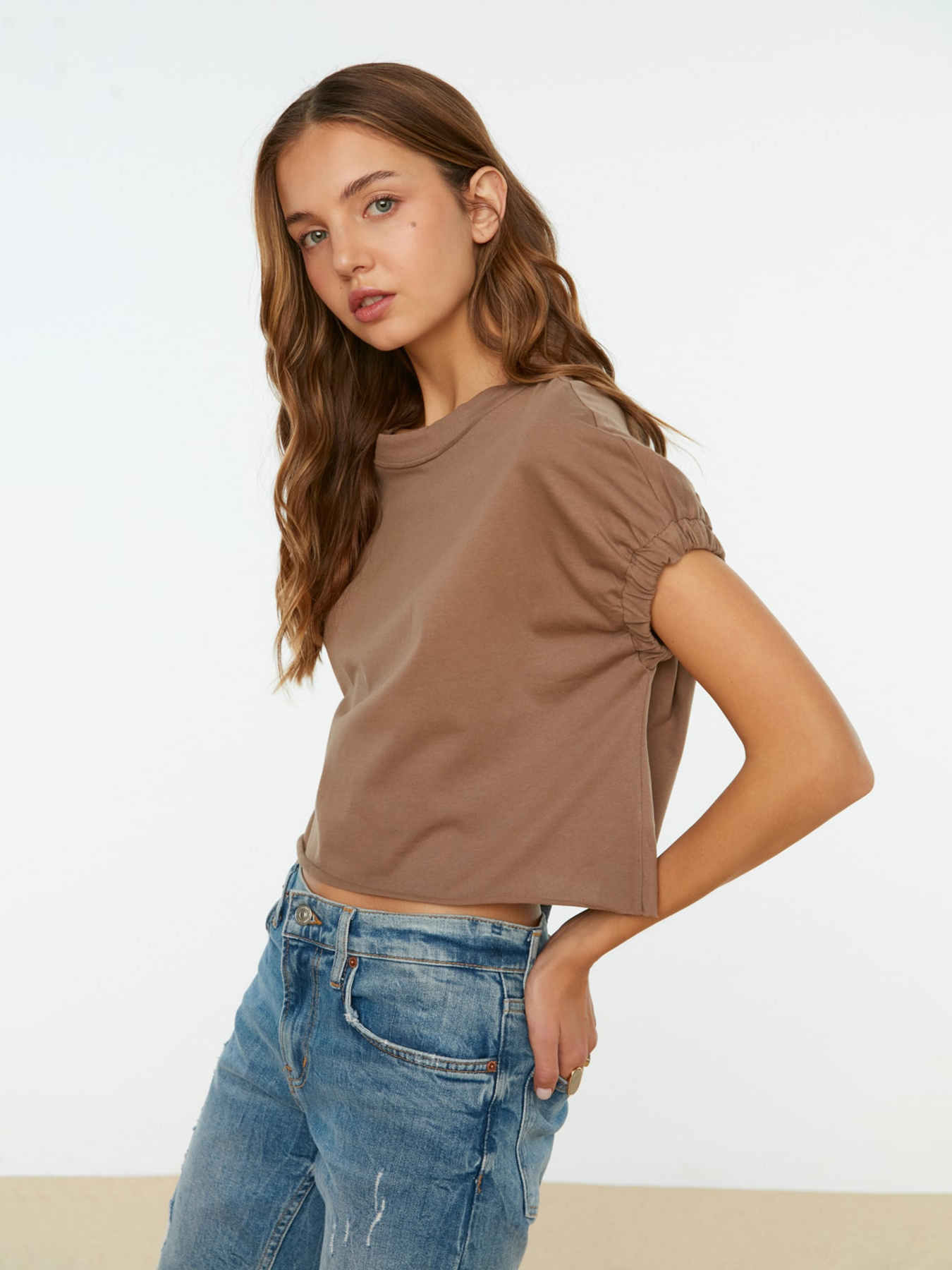 Футболка Trendyol модель TWOSS20TS1257/Vizon Фото