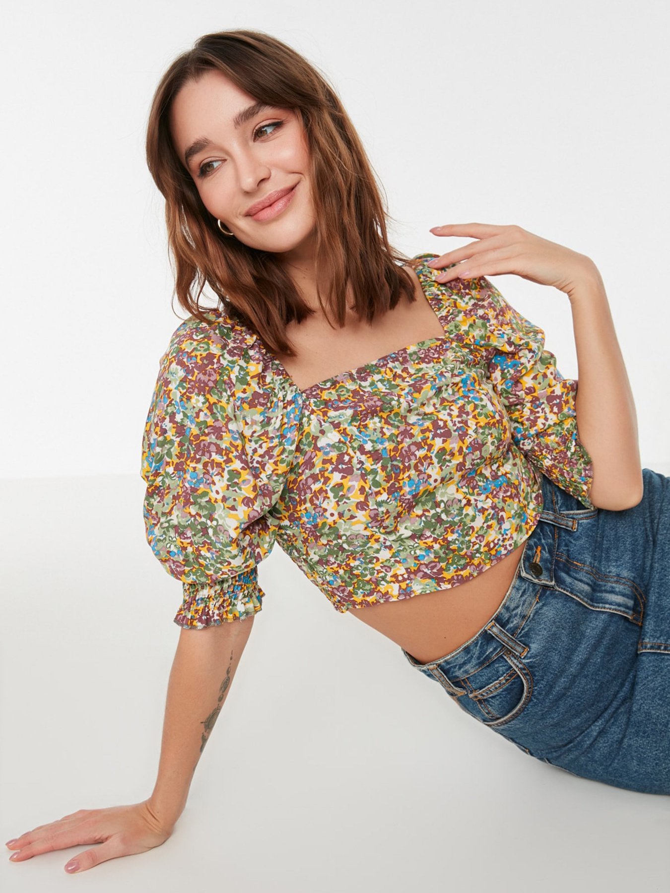 Блуза Trendyol модель TWOSS21BZ1165/Yesil Фото