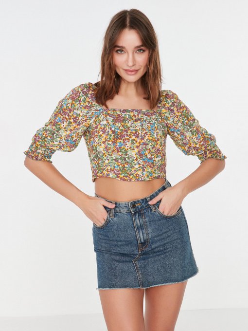 Блуза Trendyol модель TWOSS21BZ1165/Yesil Фото