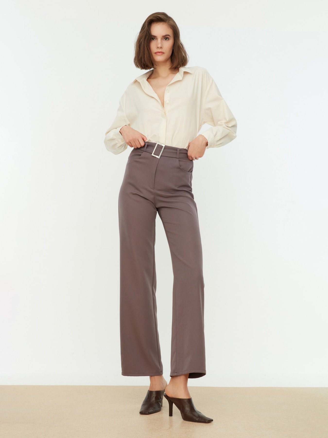 Штани класичні Trendyol модель TWOSS21PL0104/Antrasit Фото