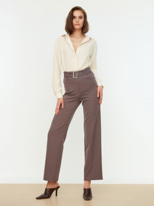 Брюки классические Trendyol модель TWOSS21PL0104/Antrasit Фото