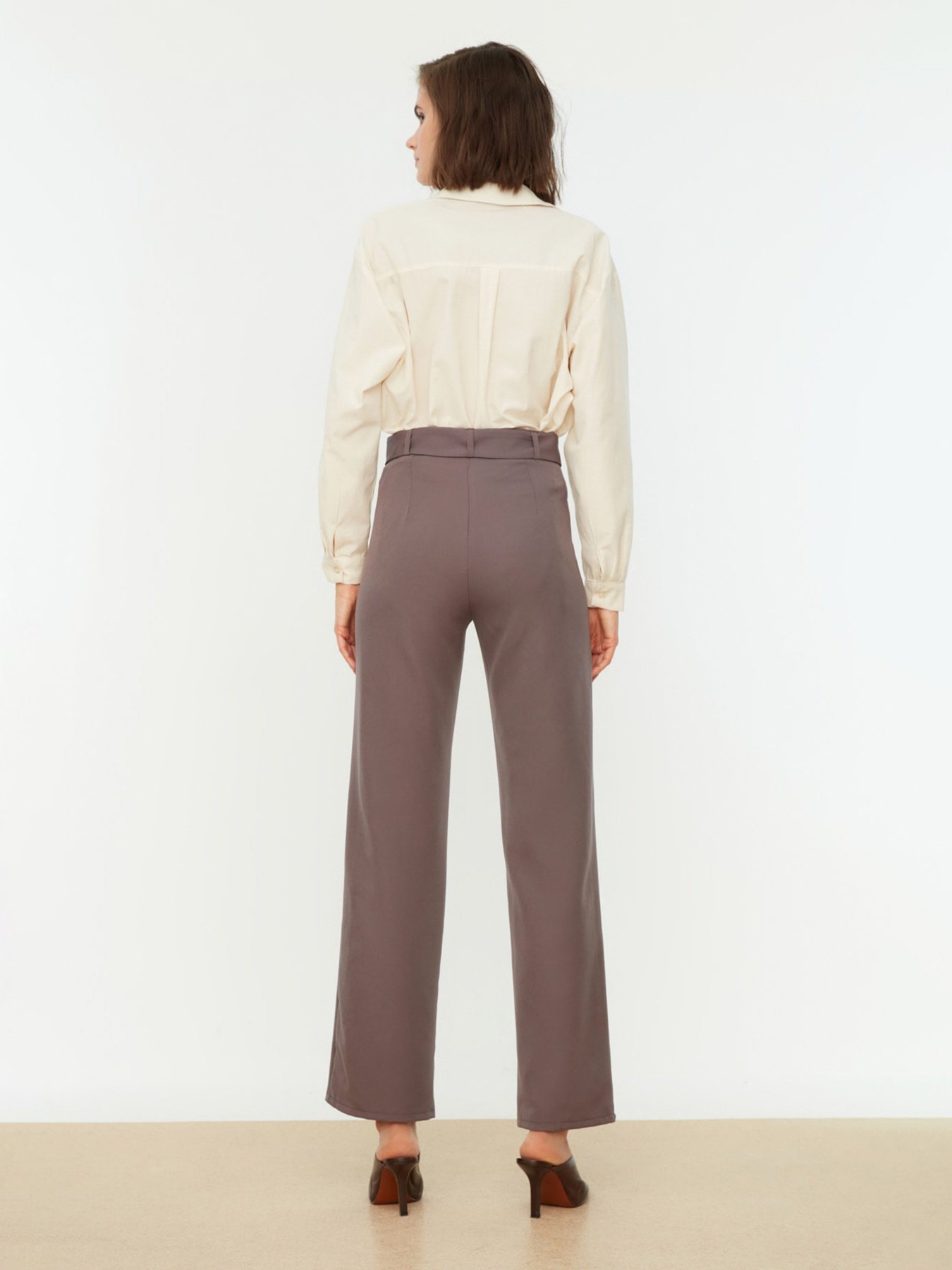 Класичні штани Trendyol модель TWOSS21PL0104/Antrasit Фото