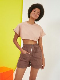 Шорти Trendyol модель TWOSS21SR0073/Kahverengi Фото