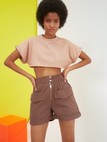 Шорти Trendyol модель TWOSS21SR0073/Kahverengi Фото