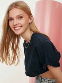 Топ Trendyol модель TWOSS21TS0091/Lacivert Фото