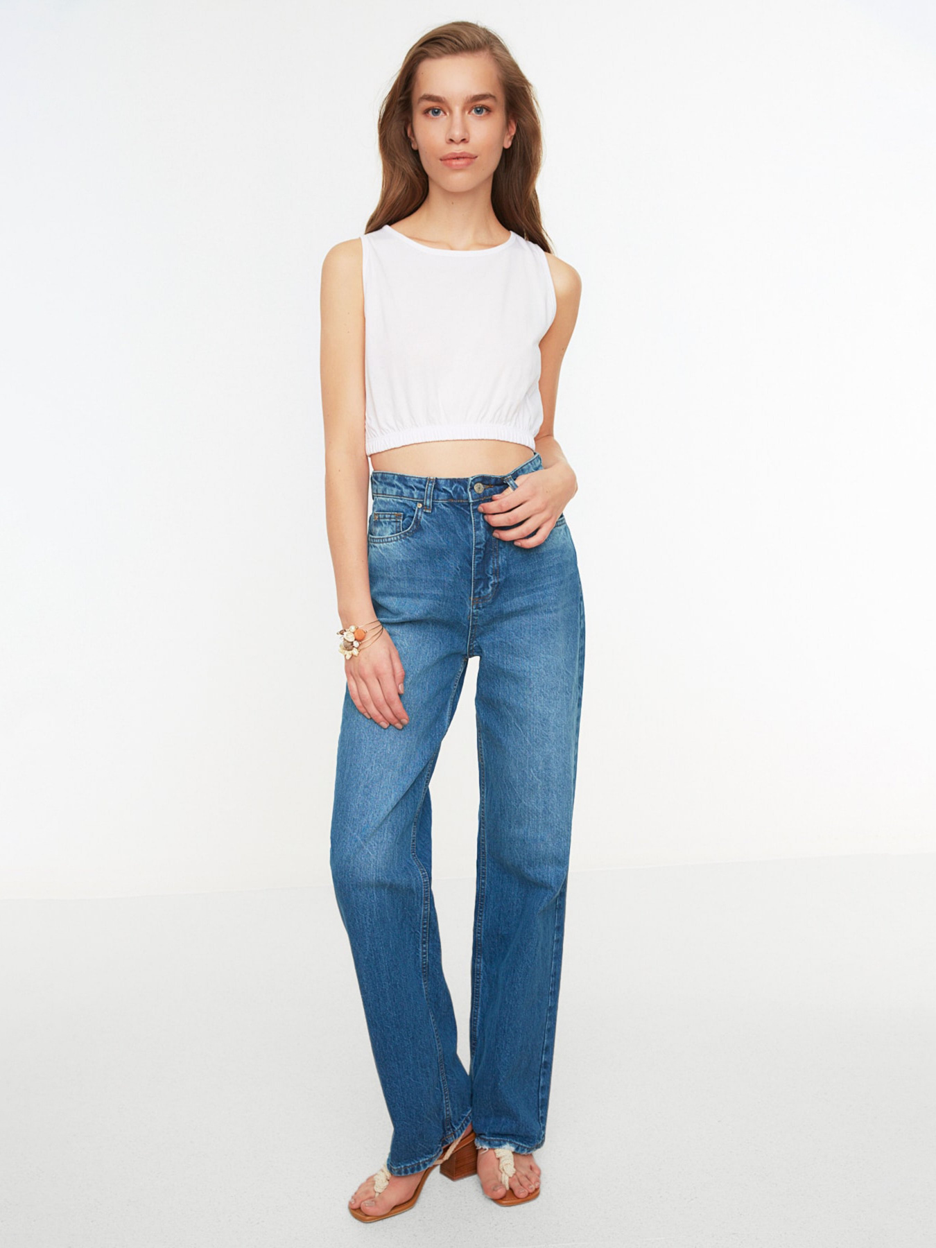 Топ Trendyol модель TWOSS22AL0027/Beyaz Фото