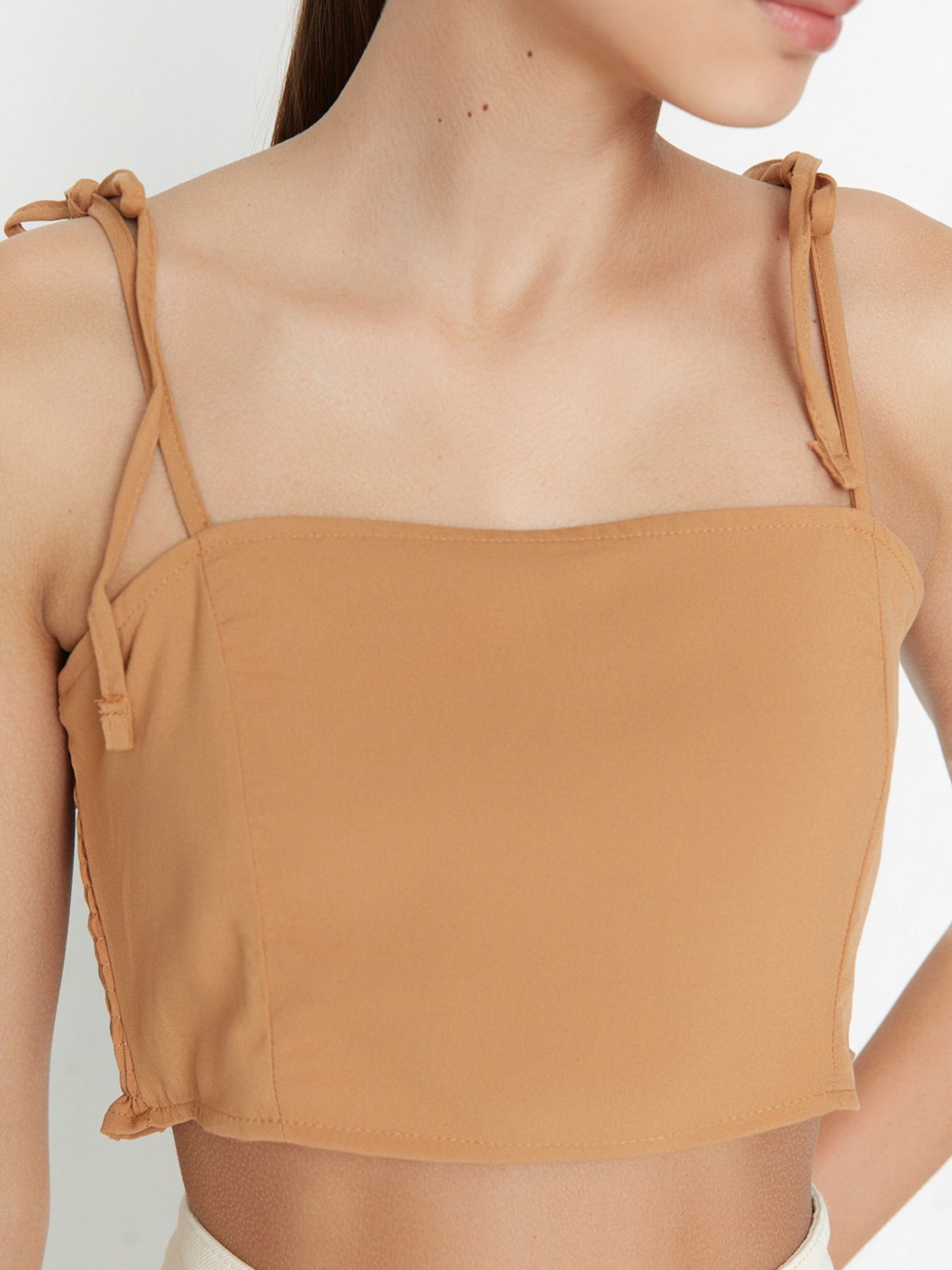 Топ Trendyol модель TWOSS22BZ0158/Acik Kahverengi Фото