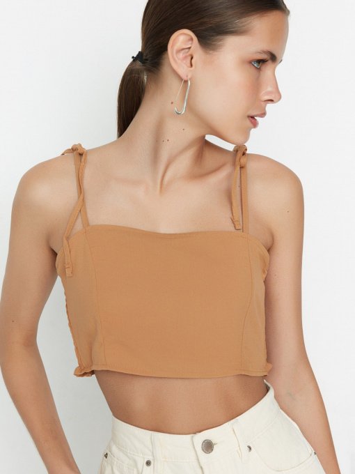 Топ Trendyol модель TWOSS22BZ0158/Acik Kahverengi Фото