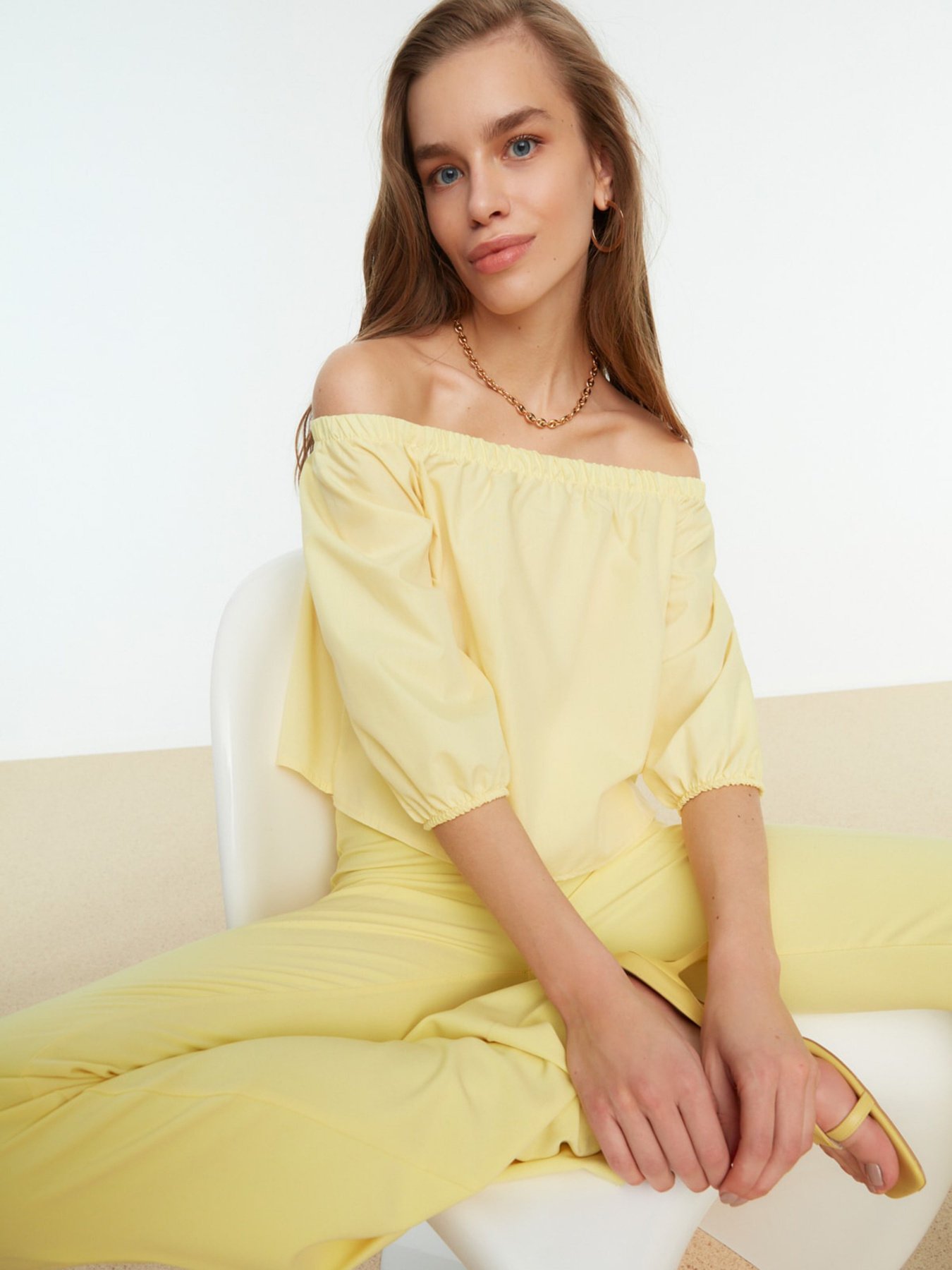 Блуза Trendyol модель TWOSS22BZ0164/Sari Фото