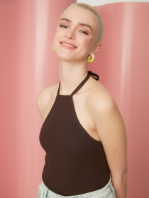 Топ Trendyol модель TWOSS22BZ0730/Kahverengi Фото