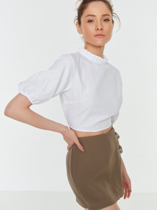 Блуза Trendyol модель TWOSS22BZ0910/Ekru Фото