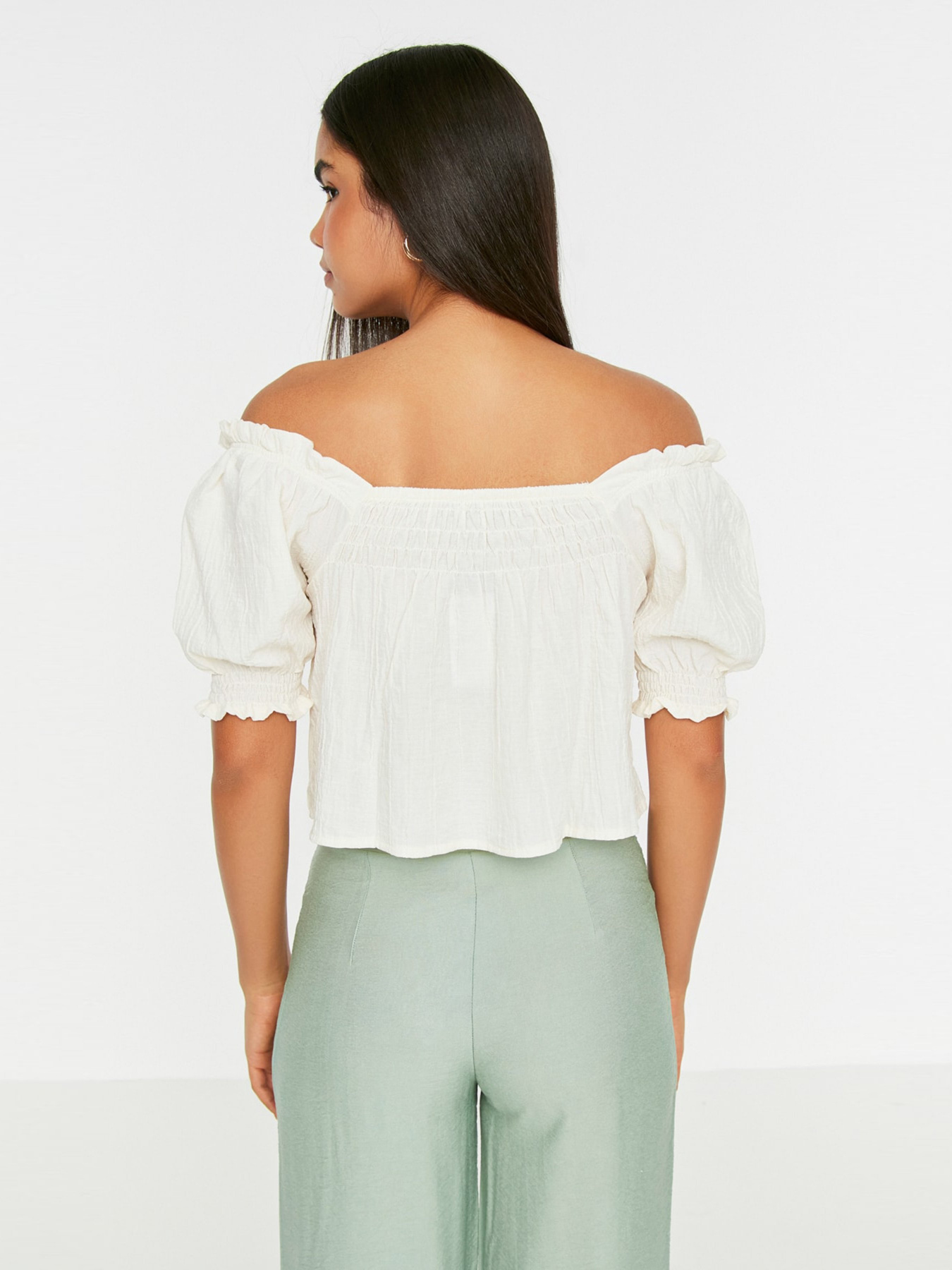 Блуза Trendyol модель TWOSS22BZ1020/Ekru Фото