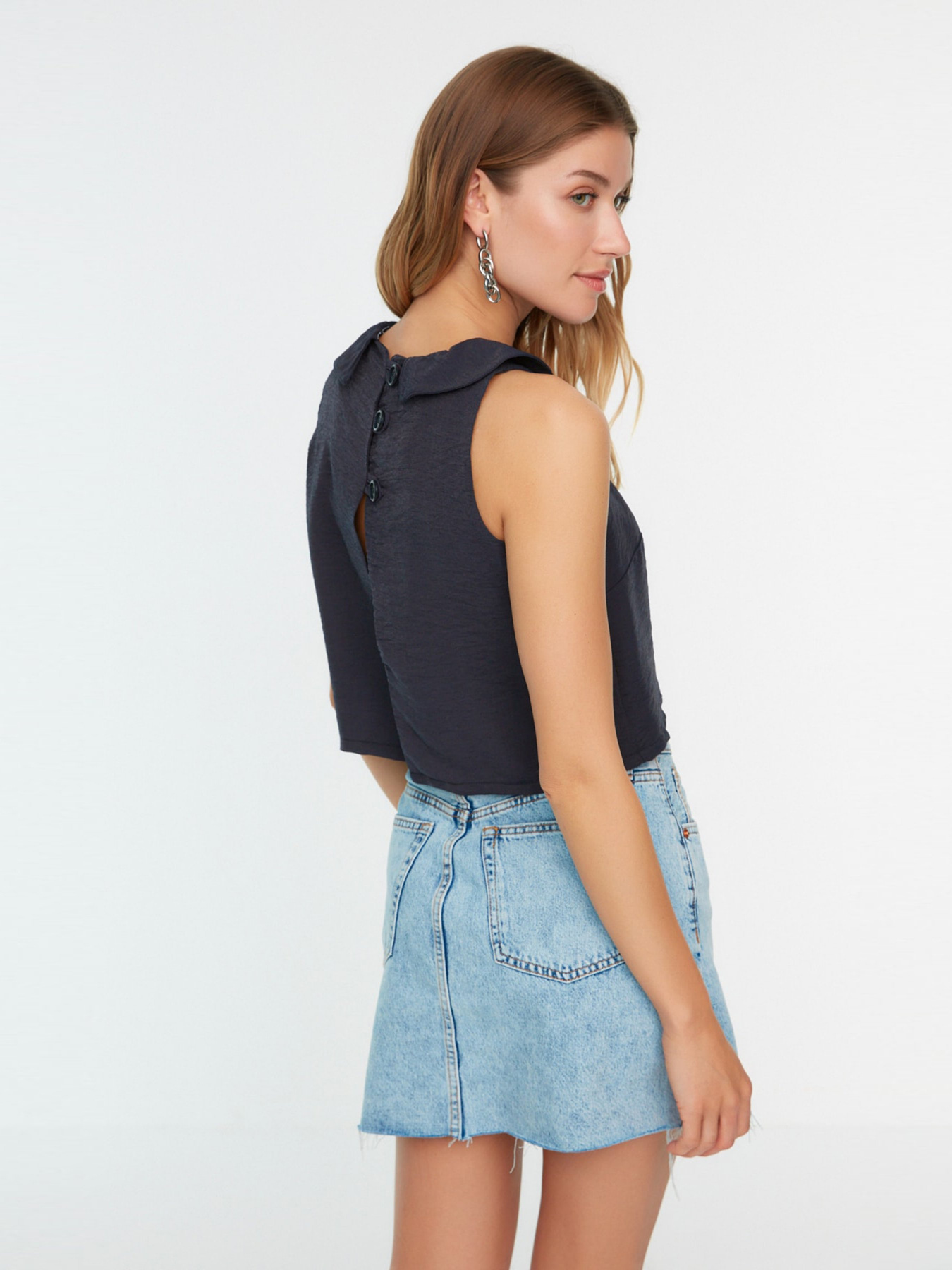 Майка Trendyol модель TWOSS22BZ1292/Lacivert Майка Trendyol модель TWOSS22BZ1292/Lacivert Фото