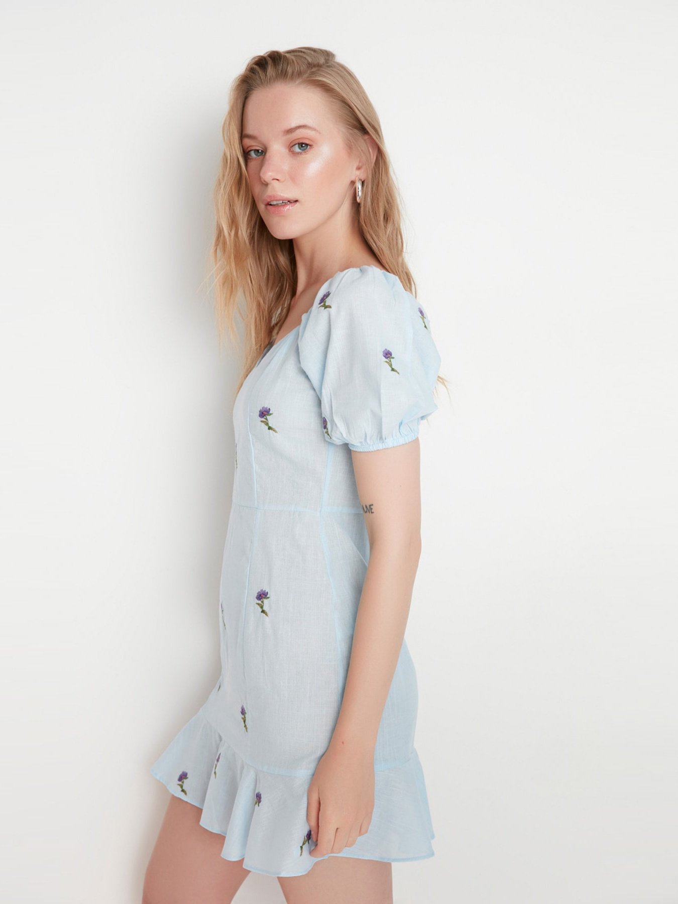 Сукня міні Trendyol модель TWOSS22EL00213/Mavi Фото