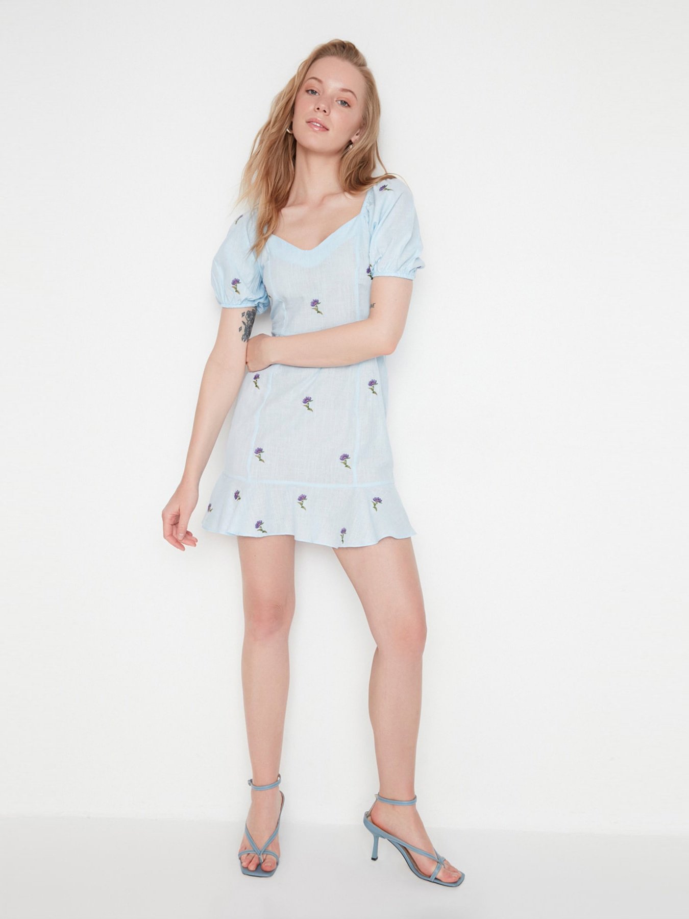 Сукня міні Trendyol модель TWOSS22EL00213/Mavi Фото