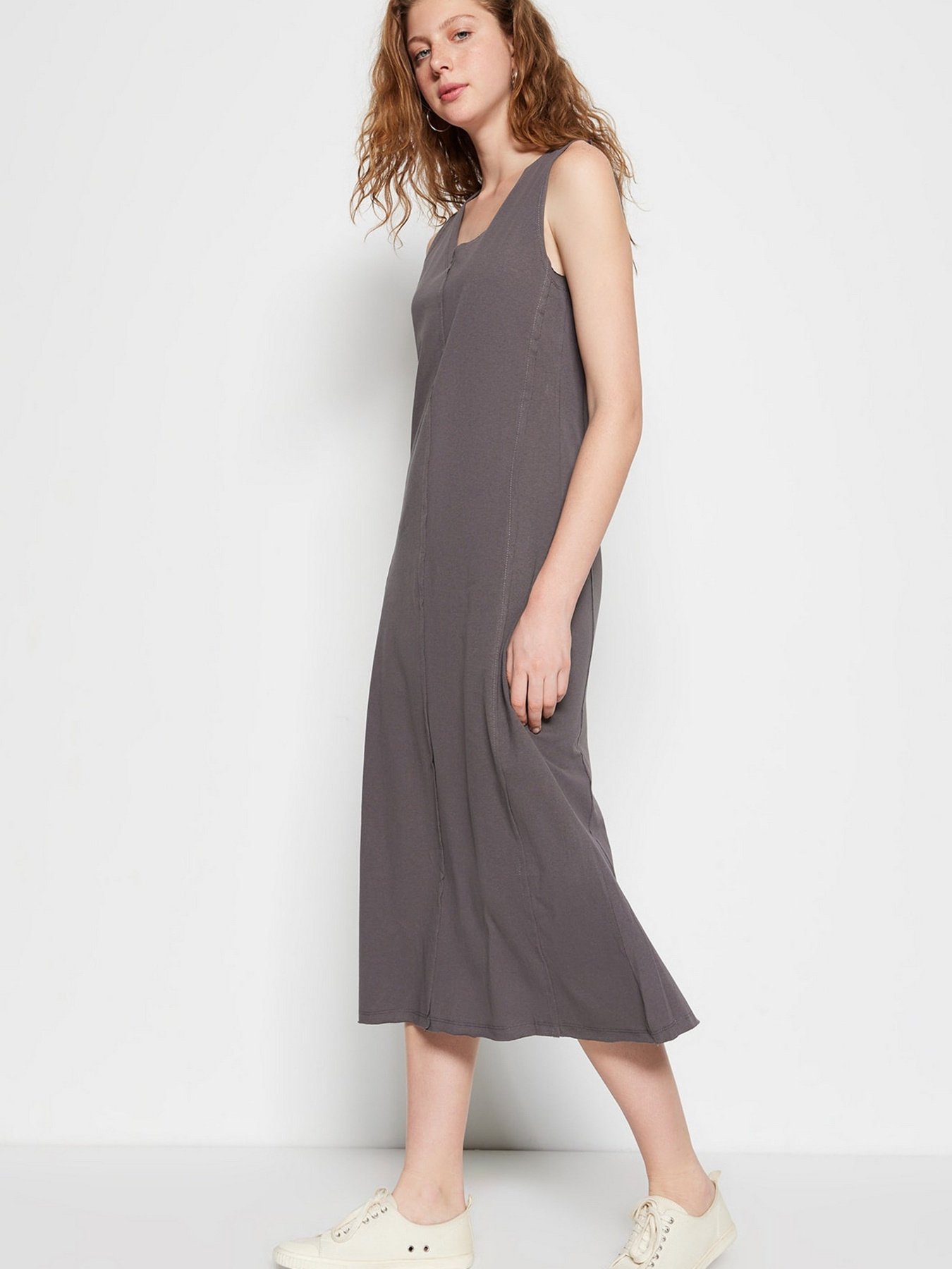 Платье миди Trendyol модель TWOSS22EL00528/Fume Фото