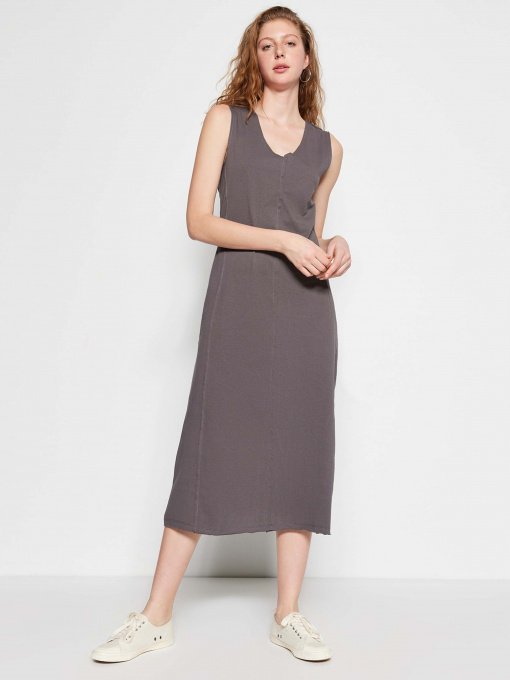 Сукня міді Trendyol модель TWOSS22EL00528/Fume Фото