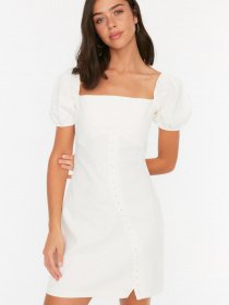 Платье мини Trendyol модель TWOSS22EL2610/Ekru Фото
